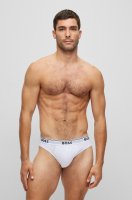 Vorschau: BOSS DREIER-PACK SLIPS AUS STRETCH-BAUMWOLLE MIT LOGOS AM BUND 10679622