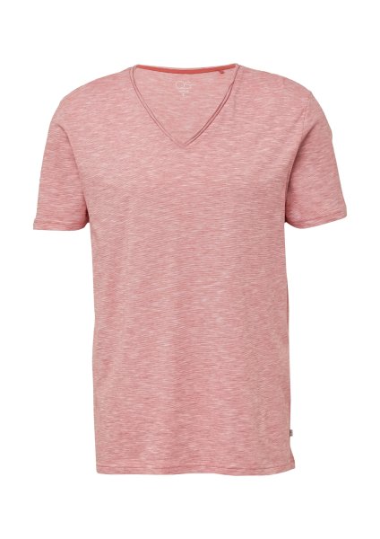 QS T-Shirt in Melange mit Rollkante 10803534