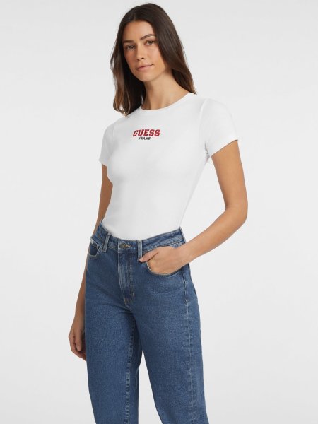 GUESS JEANS Slim Rippstrick T-Shirt 10758996