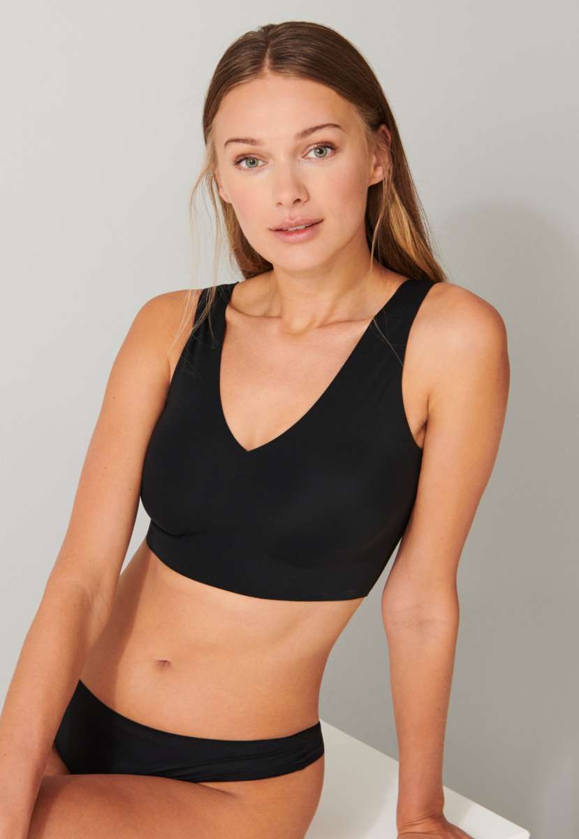 Schiesser Bügelloser BH Bustier, Herausnehmbare Pads (1-tlg