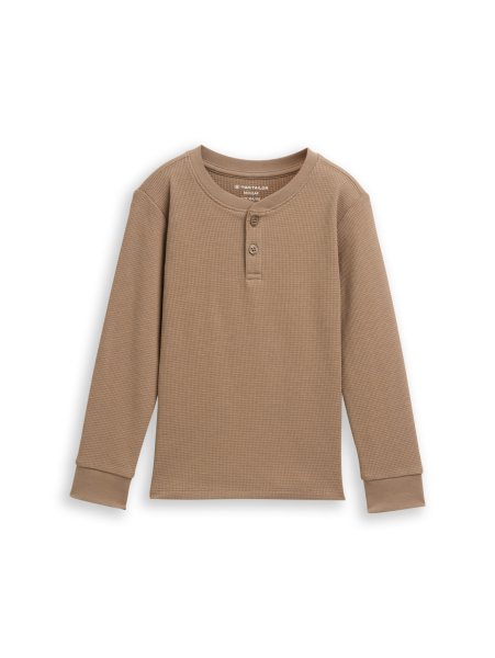 TOM TAILOR DENIM Langarmshirt mit Knopfleiste 10830174