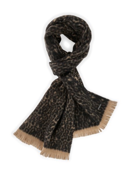 MARC CAIN Schal aus Schurwolle mit Leo-Design 10810957