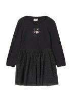 Vorschau: S.OLIVER Kurzes Kleid mit Mesh-Rock und Glitzerprint 10811143