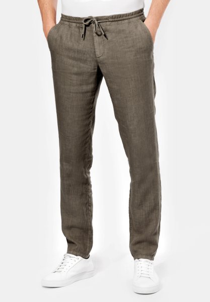 ALBERTO Leinen-Hose mit Kordelzug 10647274