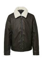 Vorschau: S.OLIVER Bomberjacke aus Lederimitat mit abnehmbarem Teddy-Kragen 10811173