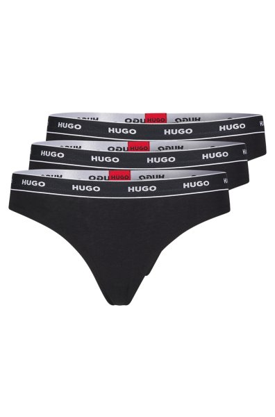 HUGO RED DREIER-PACK TANGAS AUS STRETCH-BAUMWOLLE MIT LOGO AM BUND TRIPLET THONG STRIPE 10682304