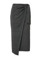 Vorschau: S.OLIVER BLACK LABEL Midirock in Wickel- und Veloursleder-Optik 10814585