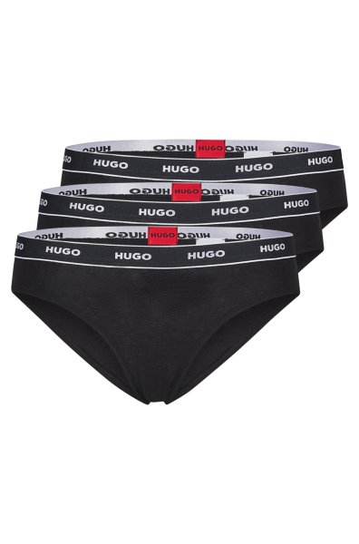 HUGO RED DREIER-PACK SLIPS AUS STRETCH-BAUMWOLLE MIT LOGOS AM BUND TRIPLET BRIEF STRIPE 10682140