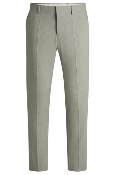BOSS Slim-Fit Business-Hose aus einem gemusterten Schurwoll-Mix 10784759