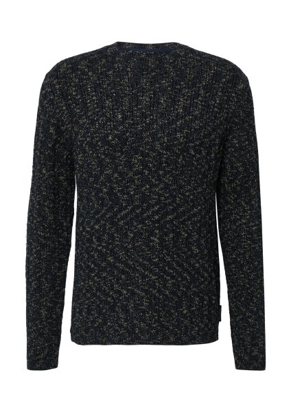 S.OLIVER Strickpullover aus zweitfarbigem Garn mit Rundhals 10814461