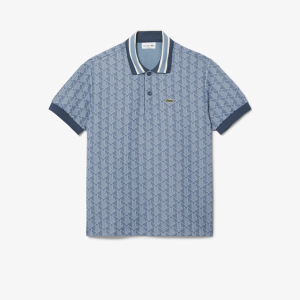 LACOSTE Classic Fit-Poloshirt mit Monogramm aus Jacquard 10780340