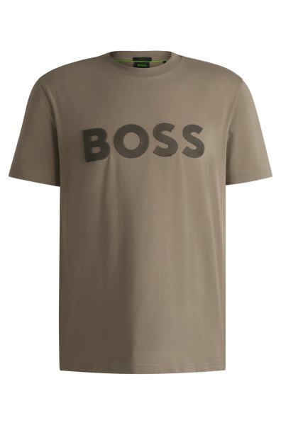 BOSS GREEN T-Shirt aus Stretch-Baumwolle mit großem Logo 10769470