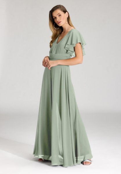 SWING DAY Chiffon Jumpsuit mit Volantärmeln 10796212