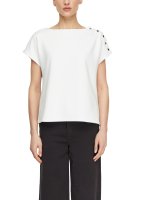 Vorschau: Comma Cap-Sleeve Top in fließender Qualität mit asymmetrischer Falte und Knopfdetail an der Schulter 10834590