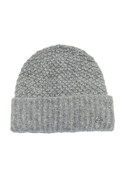 COMMA Beanie aus Grobstrick mit dezenten Pailletten-Details 10820953