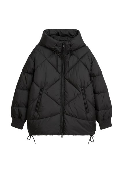 MARC O´POLO DENIM Lange Kapuzen-Steppjacke relaxed 10814107