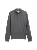 Vorschau: TOM TAILOR Troyer Strickpullover im Washed-Look aus Baumwolle 10825342