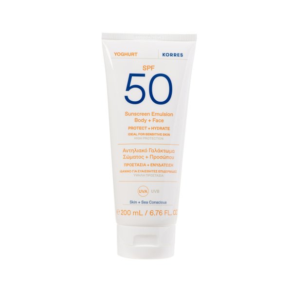 KORRES Yoghurt Sonnenschutz-Emulsion für Gesicht + Körper SPF 50