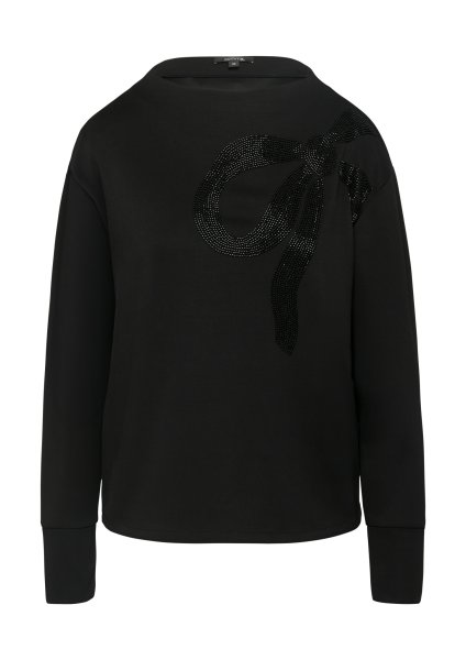 COMMA Sweatshirt mit Stehkragen und Perlenstickerei 10776864