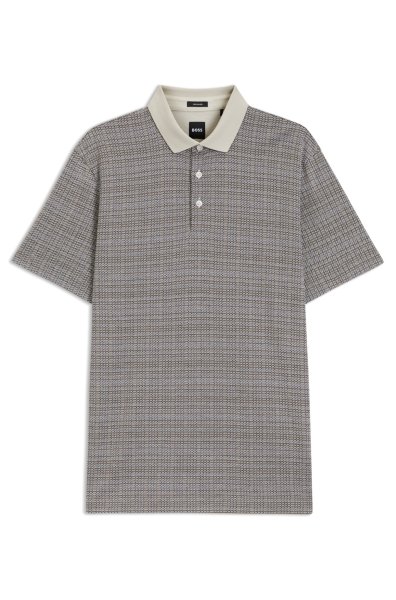 BOSS Poloshirt aus merzerisierter Baumwolle mit Gitter-Muster 10798720