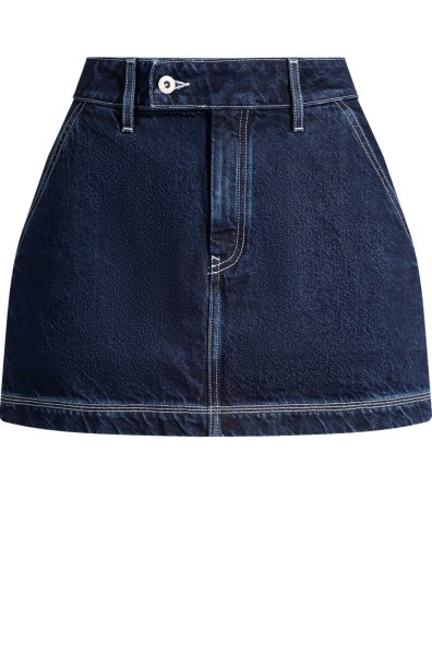 HUGO BLUE Minirock aus Denim mit kontrastierenden Nähten 10768873