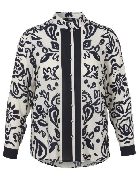 FRAPP Viskose-Print-Bluse Bicolor 10789324