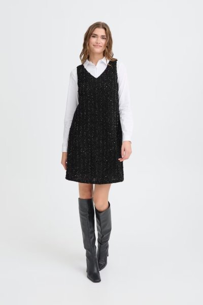 ICHI Pailletten-Minikleid 10815780