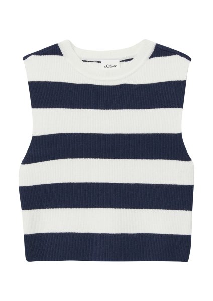 S.OLIVER Verkürztes Stricktop aus Viskosemix im Slim Fit 10811197