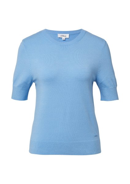 S.OLIVER Kurzärmeliger Strickpullover mit Rippbündchen 10811374