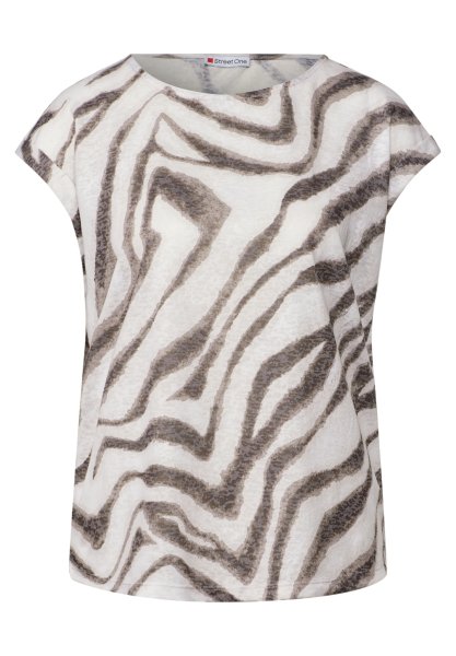 STREET ONE Gemustertes Ausbrenner-Shirt 10812015