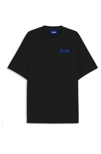 HUGO BLUE T-Shirt aus Baumwoll-Jersey mit Schaumdruck-Logo 10797740