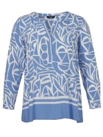 Vorschau: FRAPP Zarte Viskose-Tunika mit Print Bicolor 10792348