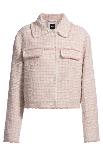 BOSS Regular-Fit Tweed-Jacke 10781953