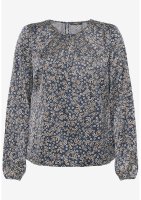 Vorschau: ZERO Satinbluse langarm mit Blumen 10847001