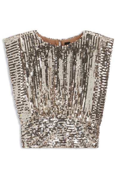 BOSS ORANGE Pailletten-Top 10805505