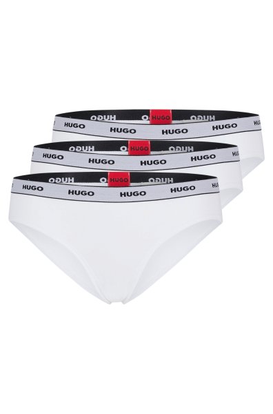 HUGO RED DREIER-PACK SLIPS AUS STRETCH-BAUMWOLLE MIT LOGOS AM BUND TRIPLET BRIEF STRIPE 10682140