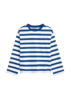 Vorschau: MARC O´POLO DENIM Ringel-Longsleeve oversized aus garngefärbtem Heavy Jersey 10801705