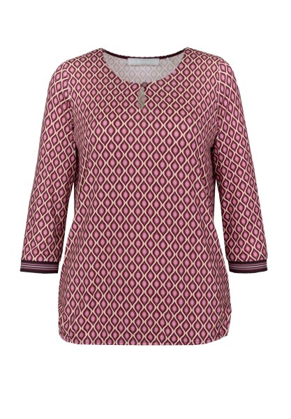 BIANCA Print-Shirt mit Rundhalsausschnitt und Knopfverschluss 10778064