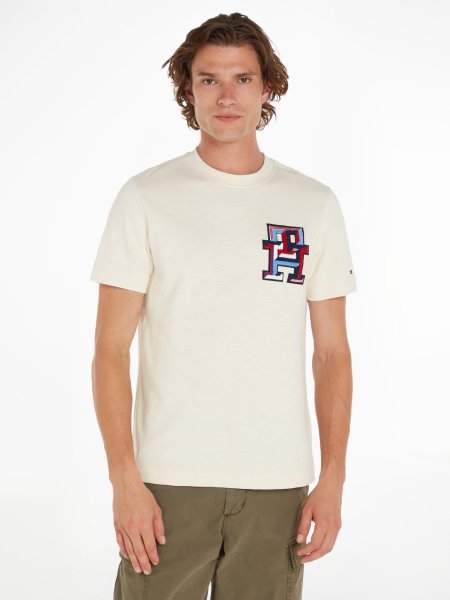 TOMMY HILFIGER T-Shirt mit Bouclé-TH-Monogramm 10736132