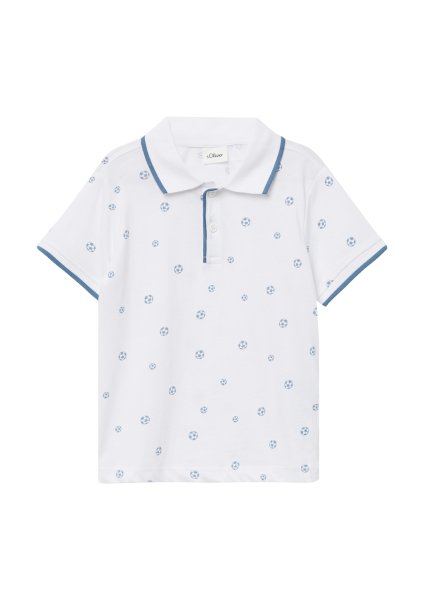S.OLIVER Baumwoll-Poloshirt mit All-over-Print 10811208