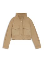 Vorschau: Boss Orange Cropped-Jacke aus Baumwoll-Twill mit Paper-Touch-Effekt 10818326