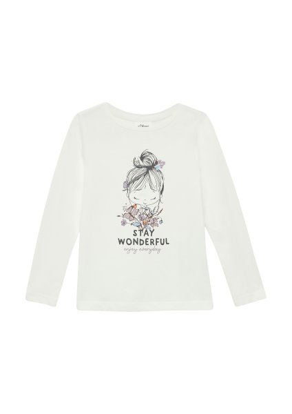 S.OLIVER Longsleeve mit Glitzerprint 10814528