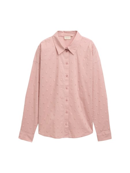 TOM TAILOR DENIM Bluse mit gepunkteter Struktur 10779537