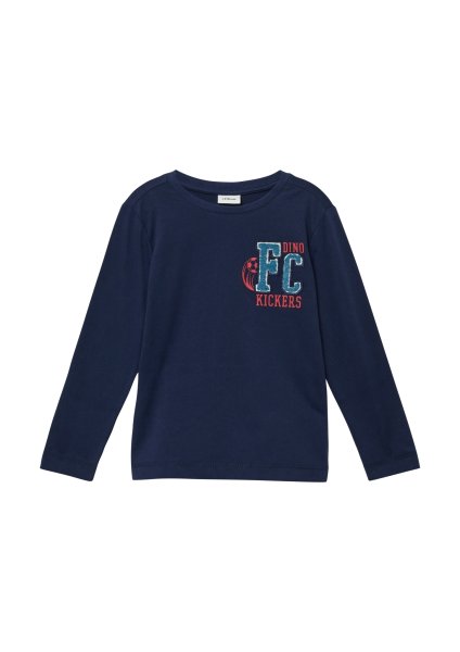 S.OLIVER Baumwoll-Longsleeve mit Flock-Applikation 10811207