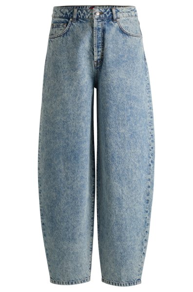 HUGO RED Blaue Straight-Fit Jeans mit weitem Bein 10755382