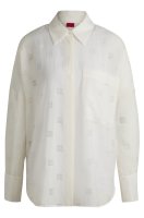 Vorschau: HUGO RED Oversized Bluse mit Logo Allover 10769238