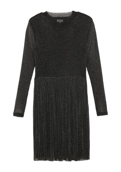 S.OLIVER Feines Glitzer-Mesh-Kleid mit transparenten Ärmeln 10765096