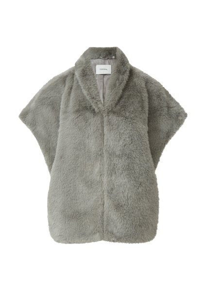 COMMA Weite ärmellose Weste aus Webpelz 10821225