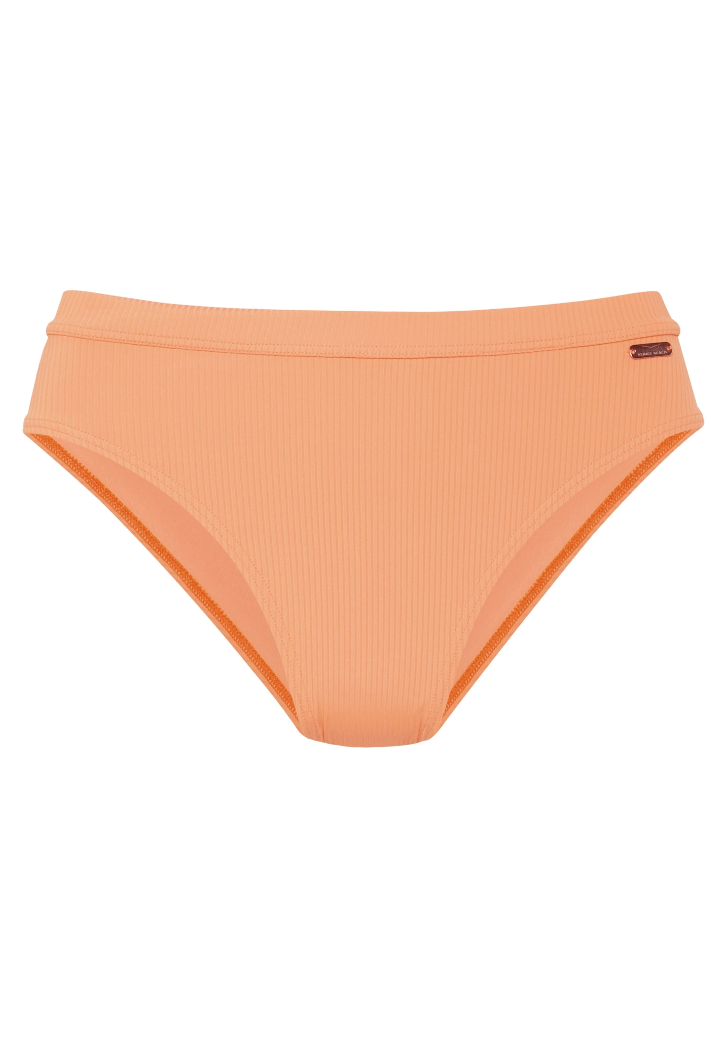 Venice Beach Bikinihose Mit Raffung – Oliv Stripe, Seitlich Regulierbar, Hoher Seitenschnitt