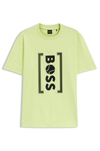 BOSS GREEN Relaxed-Fit T-Shirt mit Mesh-Logo-Print im Tennis-Stil 10797808